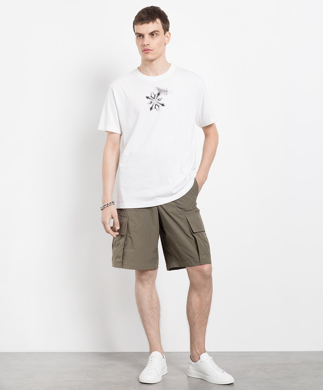 Off-White White Tribal Type T-shirt with contrast print OMAA027S22JER009 image 2