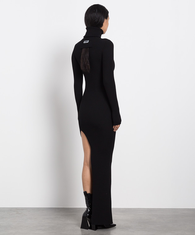 Vetements Чорна сукня максі з вовни WA53DR150B зображення 4