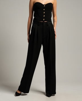 Anine Bing Чорні штани CARRIE з вовни A033269000C