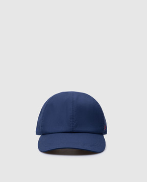 ISAIA Синя кепка з вовною з вишивкою логотипа BRT01197540