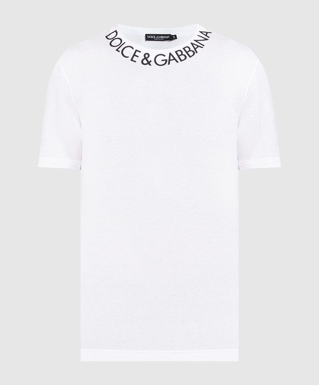 Dolce&Gabbana Біла футболка з фактурним логотипом G8PL1TFU7EQ