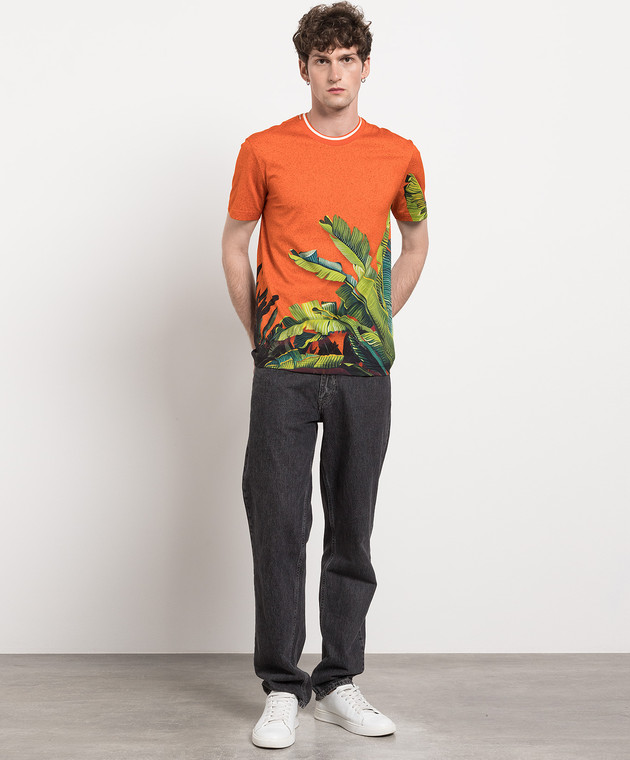 Dolce&Gabbana Orange T-shirt with a print G8KDOTFI7VD image 2