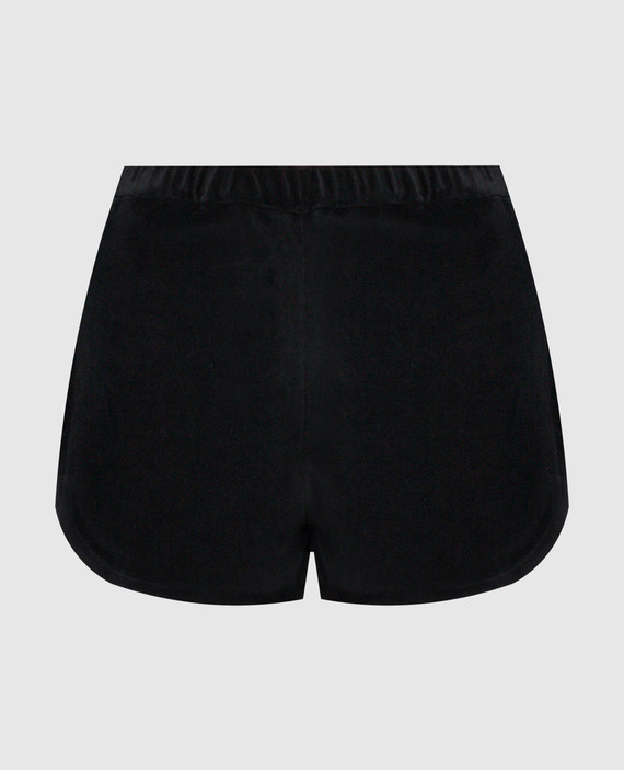 Black velor shorts