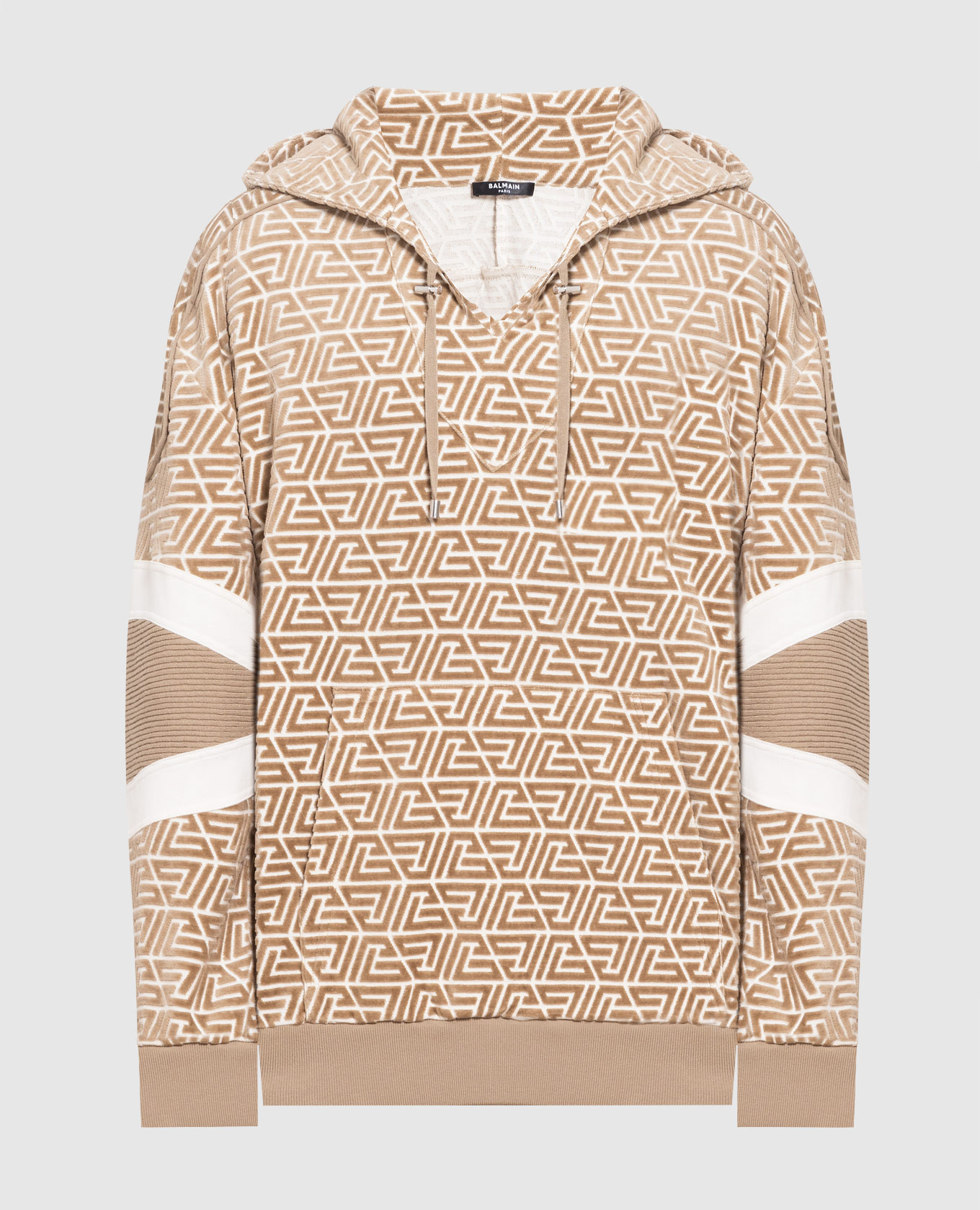 Balmain Women's Monogrammed Hoodie - Brown - Hoodies