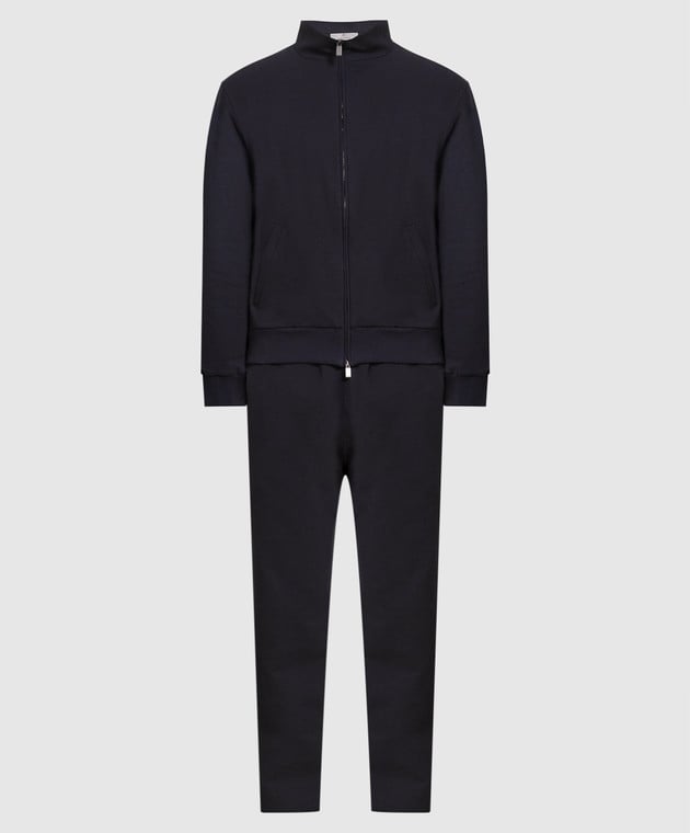 Canali Blue tracksuit with logo MJ01503T0747