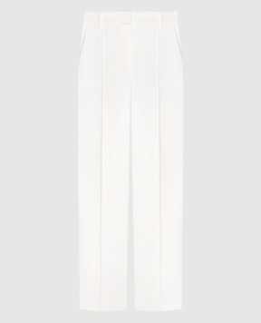 Brunello Cucinelli Білі штани з ланцюжком моніль MA126P7757