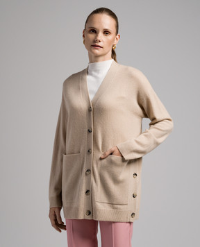 Allude Бежевий кардиган з вовни і кашеміру 23517040