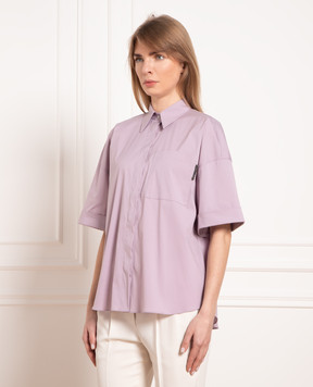Brunello Cucinelli Фіолетова сорочка з ланцюжком моніль M0091MF157