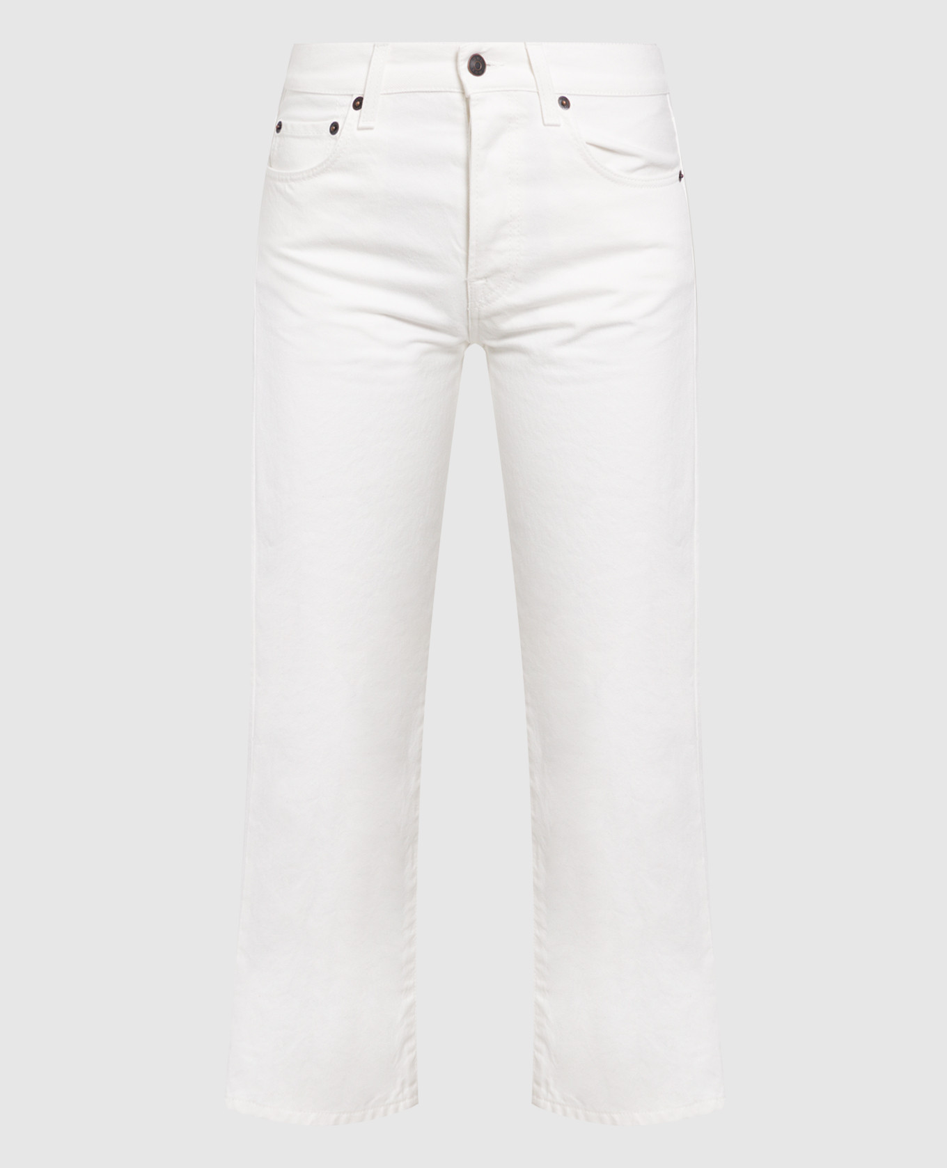 

Белые джинсы, Белый, Укороченные джинсы