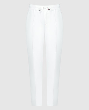ISAIA Білі штани з вишивкою логотипа PNCT16XP871
