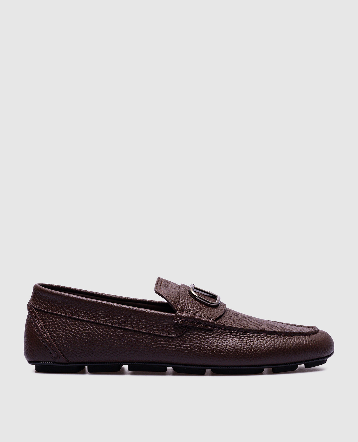Vlogo Signature Brown Leather Loafers