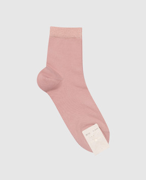 Story Loris Дитячі рожеві шкарпетки з люрексом 02943H912