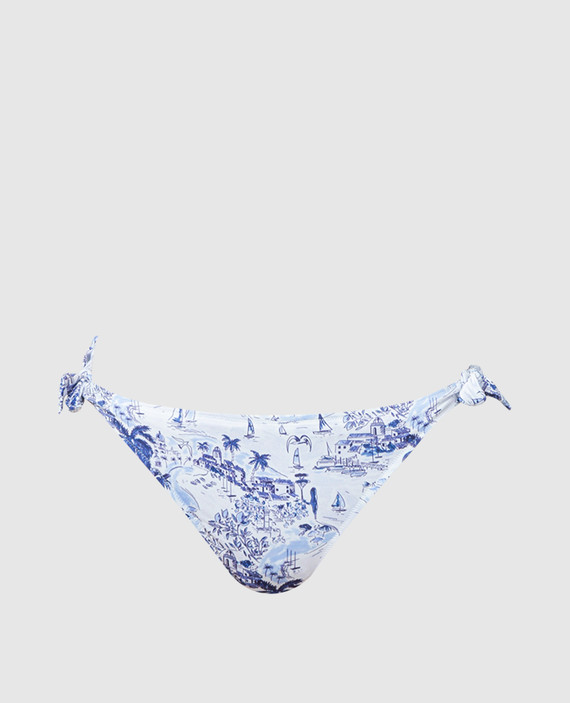 White panties from the RIVIERA swimsuit with a print