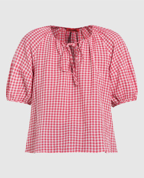 Max & Co Червона блуза Ferie в клітинку FERIE