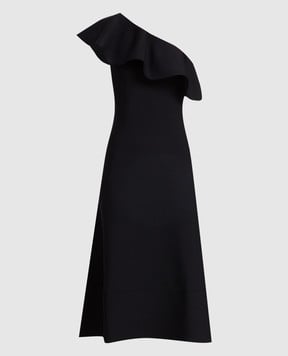 Alexander McQueen Черное платье миди 734630Q1A43