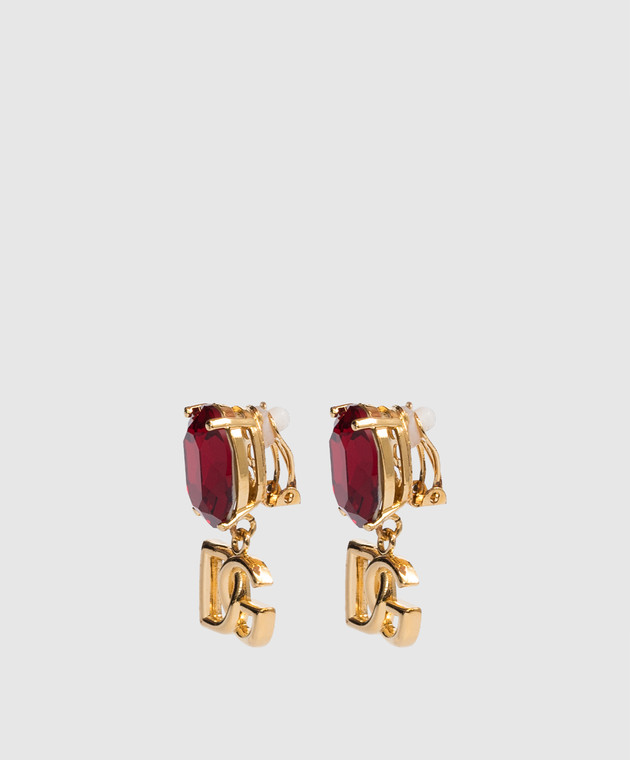Dolce&Gabbana DG logo clip-on earrings in gold WEO2O1W1111 image 4