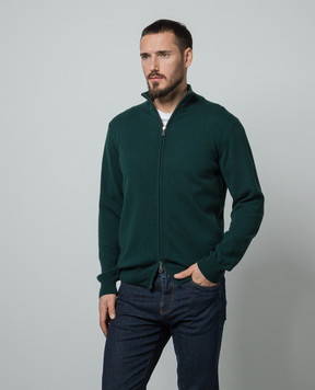 Cashmere&Whiskey Зелений кардиган з кашеміру 356N