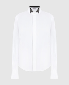 Brunello Cucinelli Белая рубашка с цепочкой мониль M0091MZ526