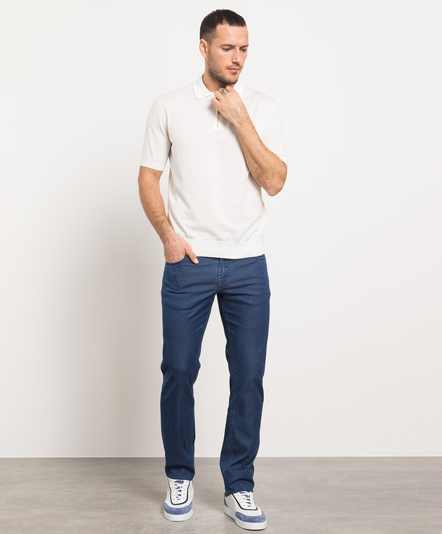 Stefano Ricci Blue jeans with logo MFT31S2060Z901 изображение 2