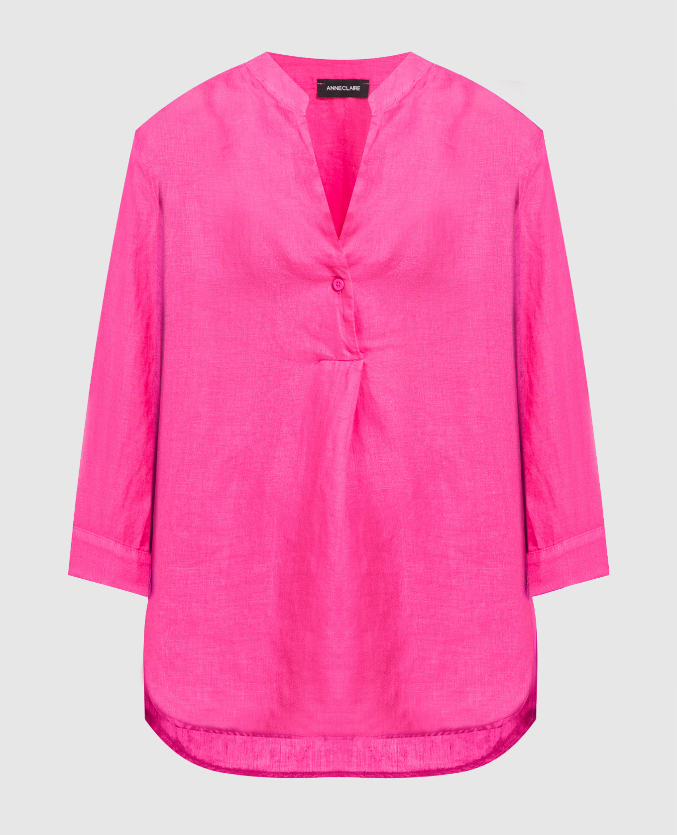 Розовая блуза из льна