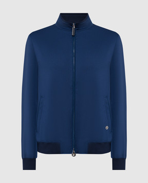 Stefano Ricci Синяя куртка с кожаными вставками MDJ4100160