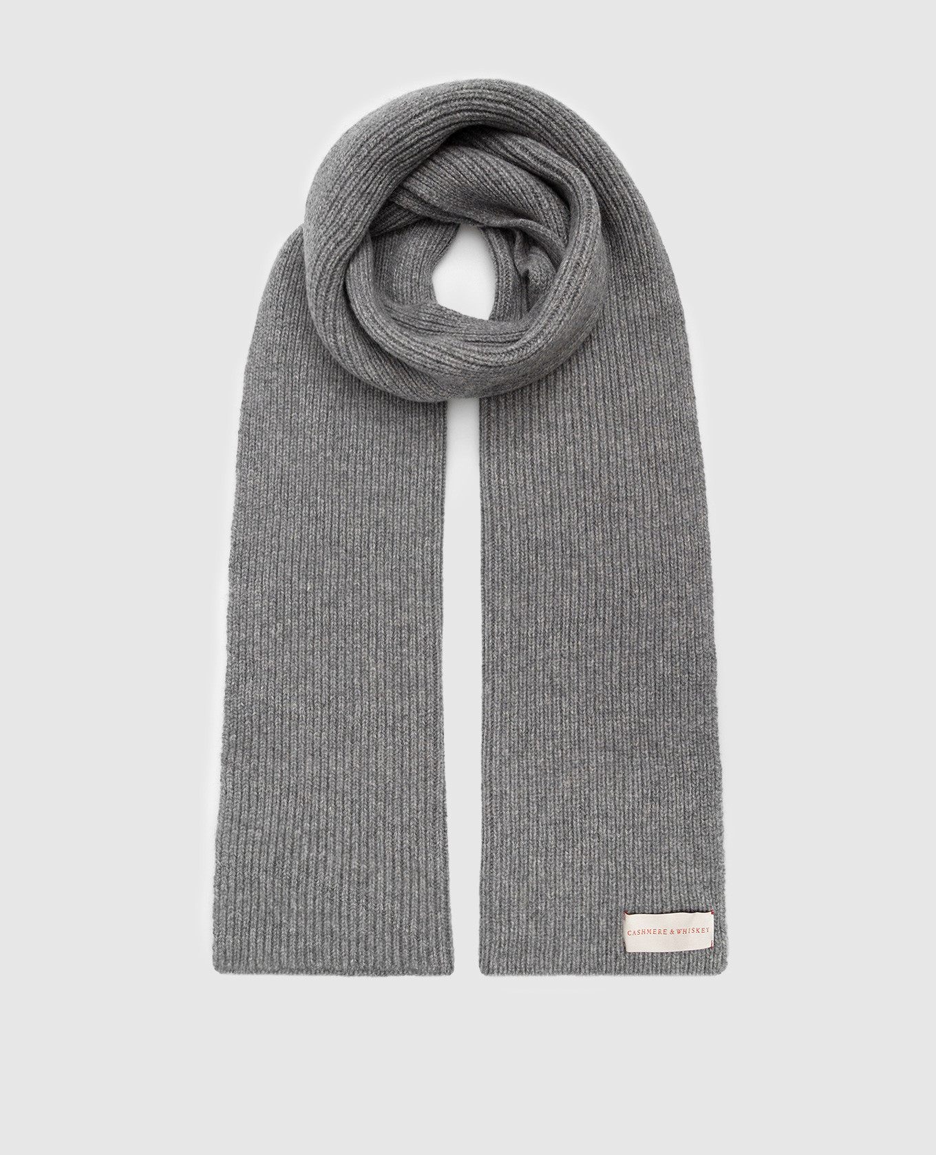 Gray cashmere scarf