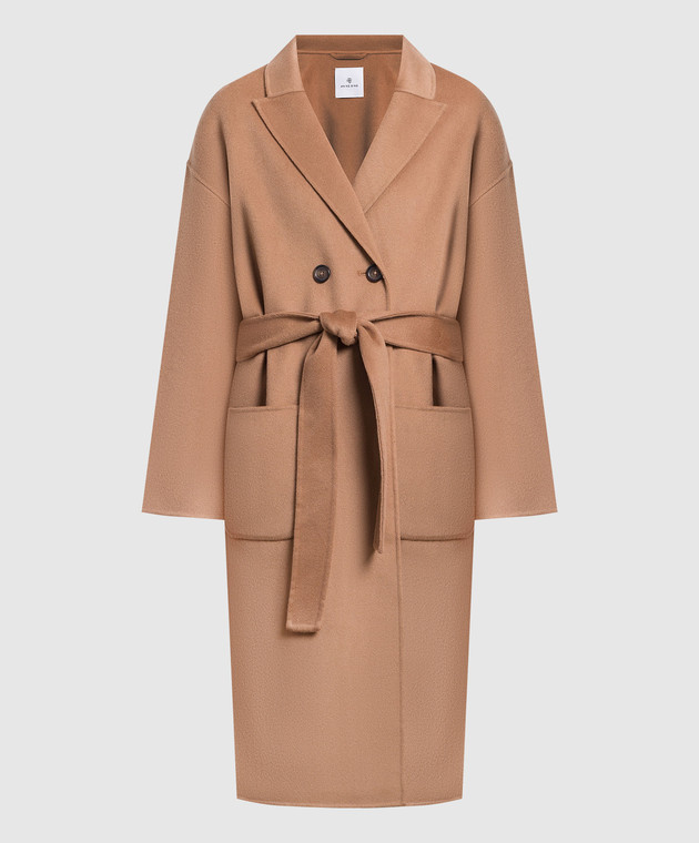 Anine Bing Brown double breasted Dylan coat in wool and cashmere