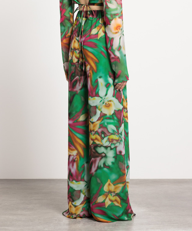 The Andamane Green pants in a floral print TM130425BTNP196 image 4