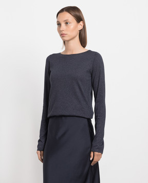 Brunello Cucinelli Синій джемпер з люрексом M41800008P