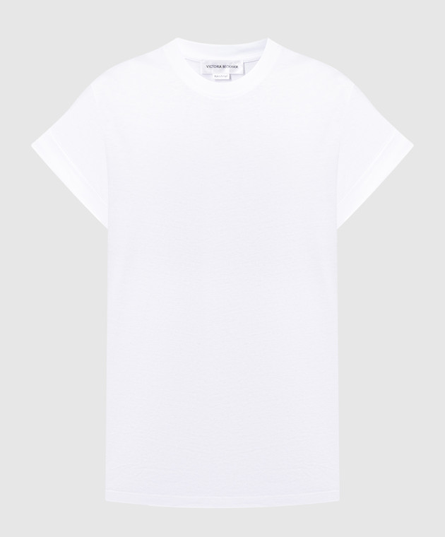 Victoria Beckham - White organic cotton t-shirt with logo