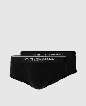 Dolce&Gabbana Набір чорних трусів-бріфів Brando M9C05JONN95