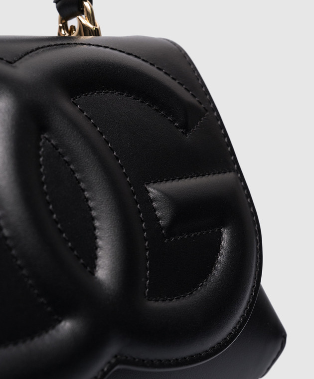 Dolce&Gabbana Черная кожаная сумка DG LOGO BB7568AW576 изображение 5