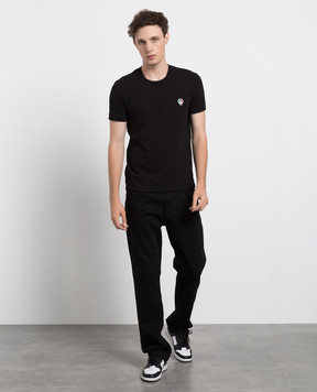 Dolce&Gabbana Черная футболка с логотипом M8C03JFUECG