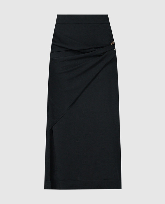 Black skirt made of wool