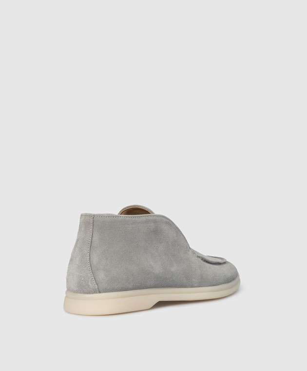 Babe Pay Pls Gray Suede Slippers FRIDA image 3