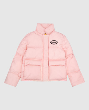 Off-White Детская розовая куртка с логотипом OGED005F23FAB001