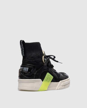 CLJD Shoes Черные комбинированные хайтопы 6F0660104
