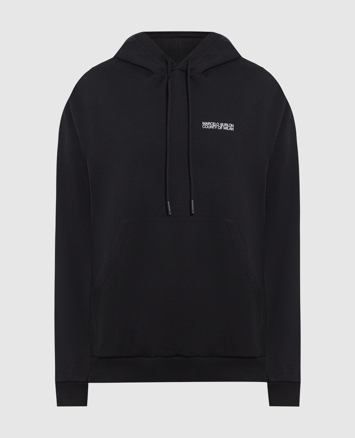 Black TEMPERA OVER CROSS hoodie with contrasting logo