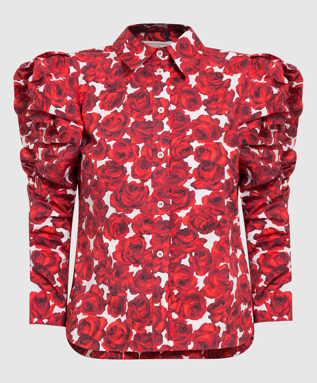Carolina Herrera Червона блузка в квітковий принт R2211N210RCT