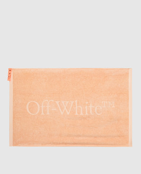 Off-White Beige towel with logo OHZB008T23FAB001
