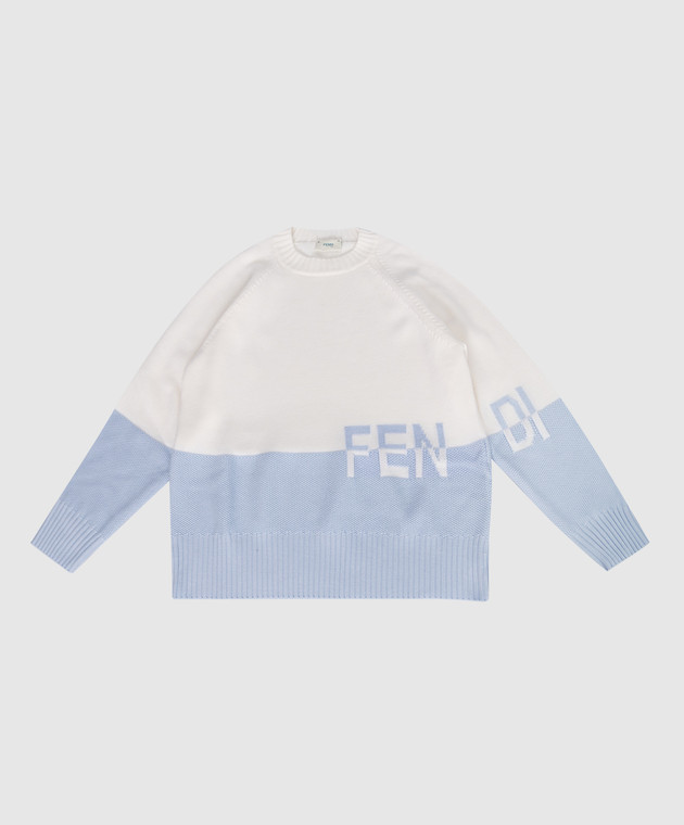 Fendi Дитячий молочний светр із вовни JUG025AJ1L812