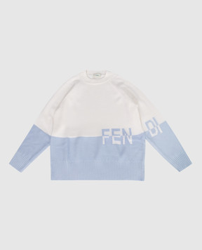Fendi Детский молочный свитер из шерсти JUG025AJ1L812