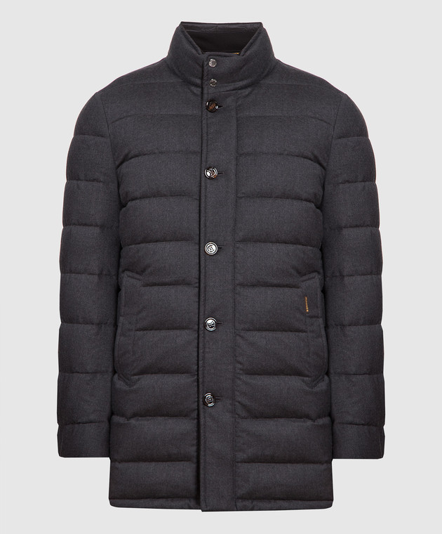 MooRER Gray down jacket made of wool and cashmere CALEGARIL