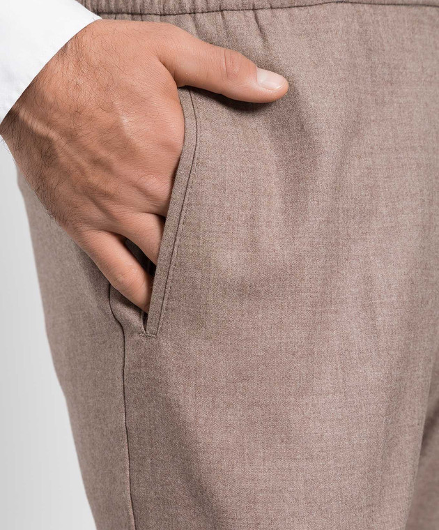 Marco Pescarolo Коричневі штани з кашеміру CHIAIAM4643 зображення 5