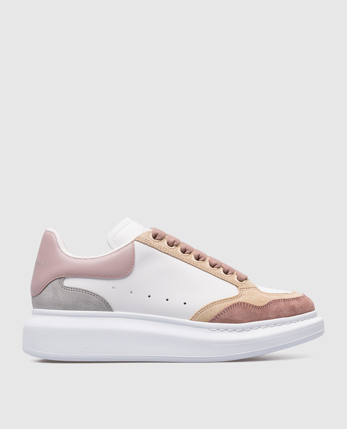 White leather sneakers with logo