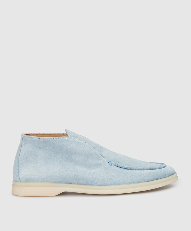 Babe Pay Pls Blue Suede Slippers FRIDA
