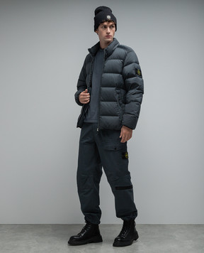 Stone Island Синій пуховик з логотипом 791544028