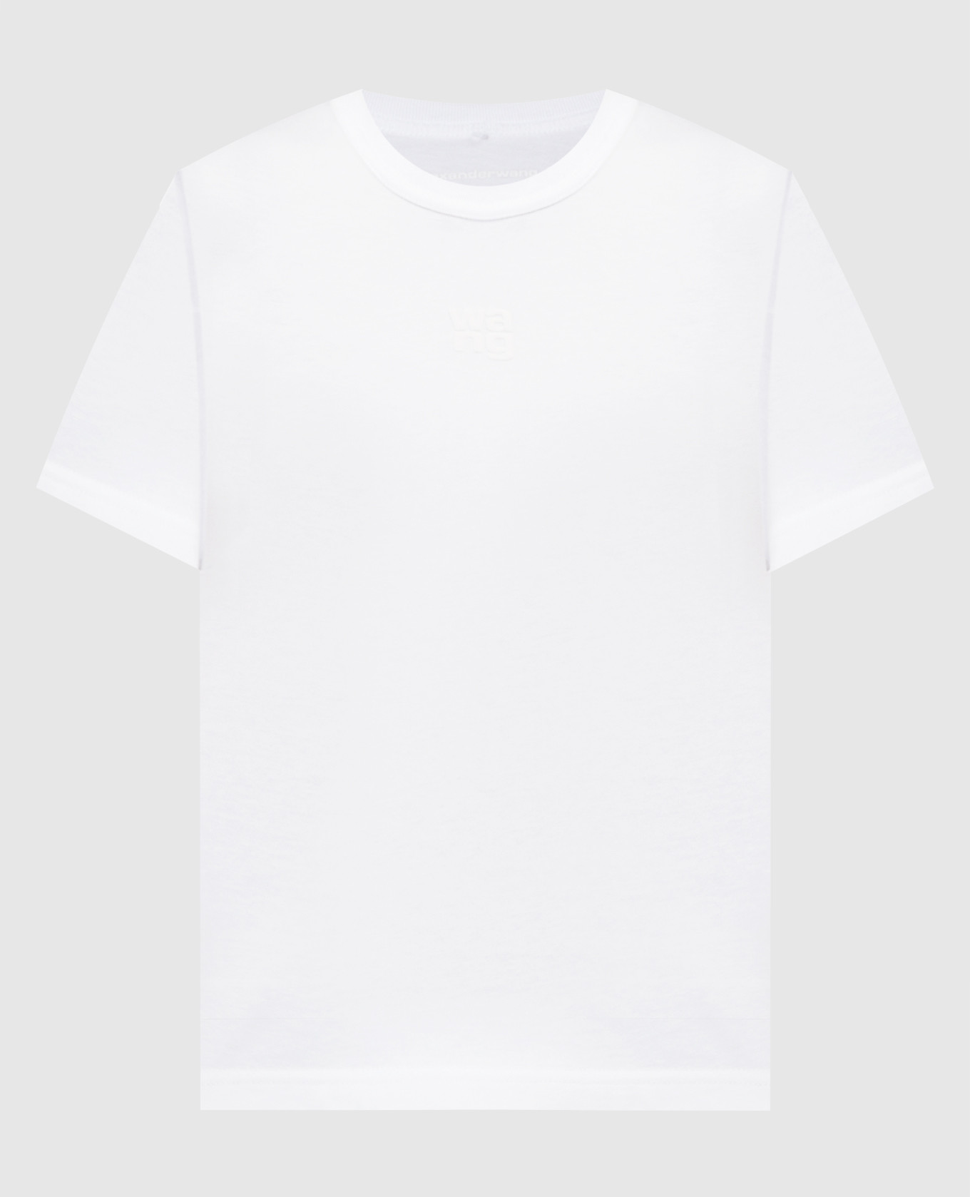Белая футболка с фактурным логотипом