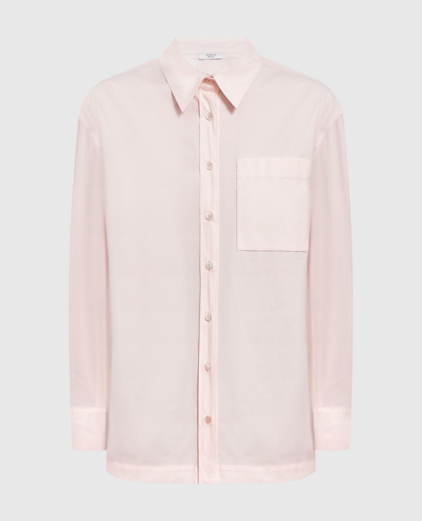 Розовая рубашка с цепочкой мониль