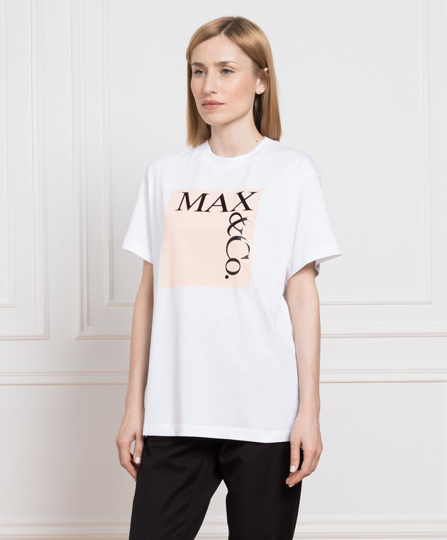 Max & Co Біла футболка з пінтом логотипу TEE зображення 3